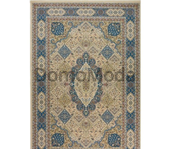 Высокоплотный ковер Royal Esfahan-1.5 2602A Cream-Blue Купить в интернет магазине ДомоМода Высокоплотный ковер Royal Esfahan-1.5 2602A Cream-Blue - высокое качество по лучшей цене в Украине